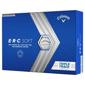 Pelotas de golf Callaway ERC Soft Triple Track blancas, paquete de 12