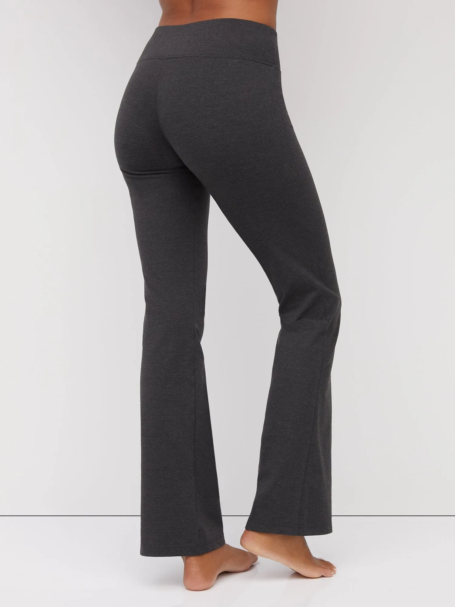 Petite Mid-Rise Bootcut Yoga Pant - Heather Grey