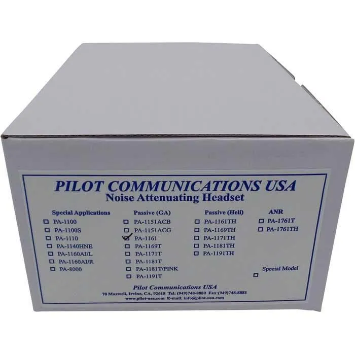 Pilot USA PA-1161 Passive Headset