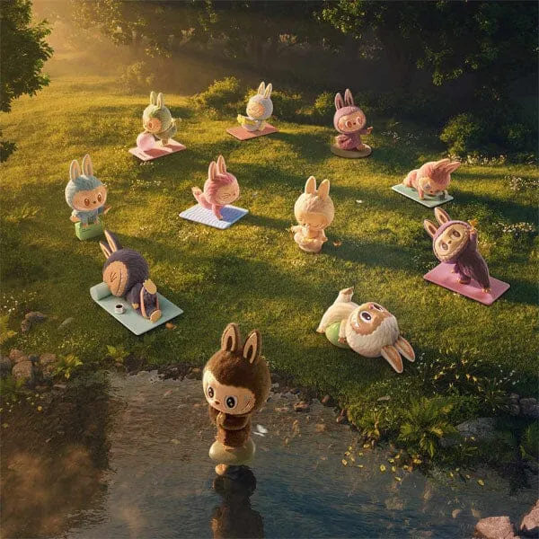 Pop Mart Labubu The Monsters Lazy Yoga Series Figures Sealed Case (10 Blind Boxes)