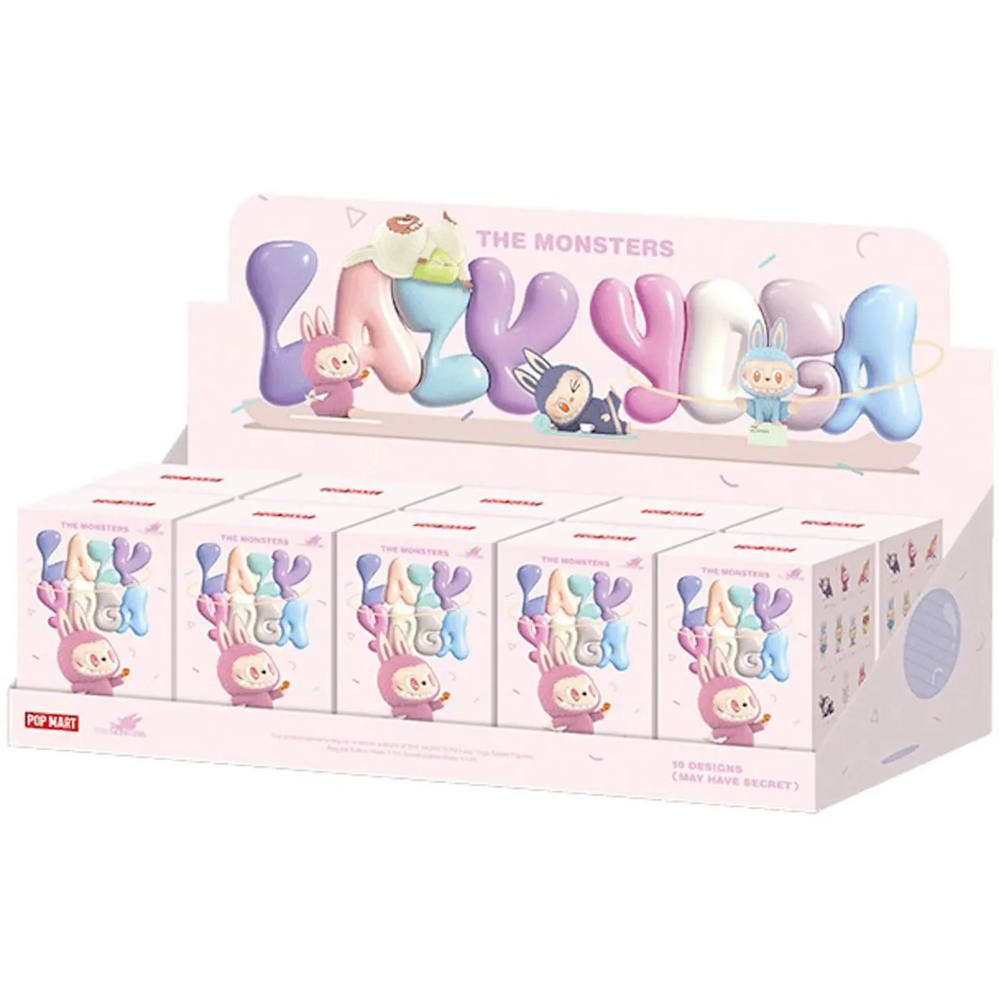 Pop Mart Labubu The Monsters Lazy Yoga Series Figures Sealed Case (10 Blind Boxes)