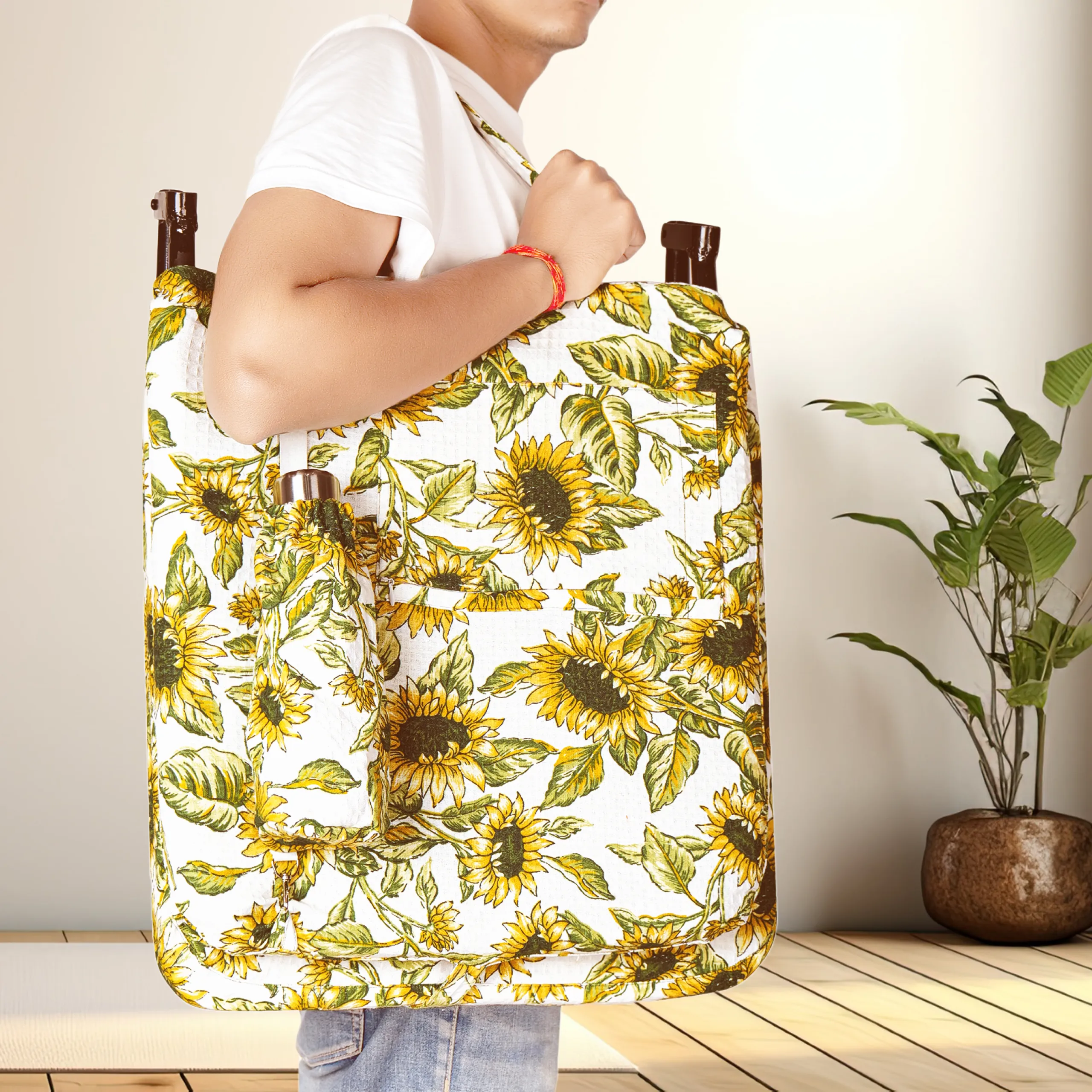 Premium Artistic Meditation Chair | Sunflower