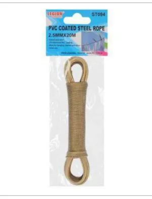 PVC Coated Steel Rope 20m