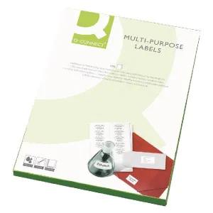 Q-Connect White Multipurpose Label 99.1 x 67.7mm 8 Per Sheet Pack of 800 KF26055