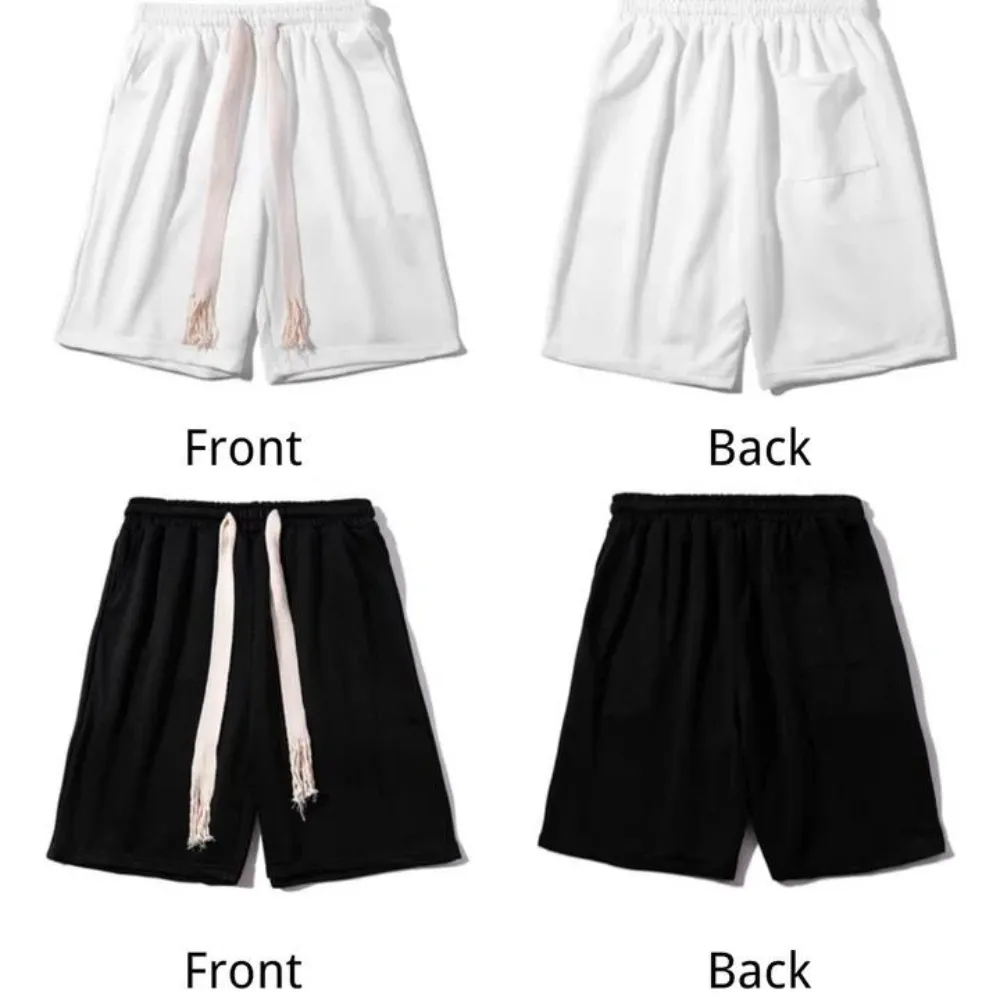 "Classic Solid Drawstring Cotton" Shorts