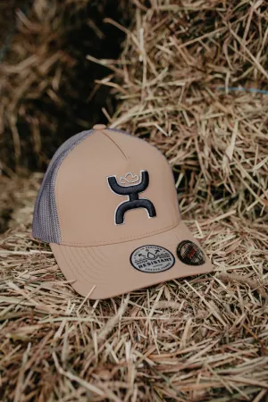 "Coach" Hooey Flexfit 5 Panel Trucker Hat (Tan/Black/Silver)