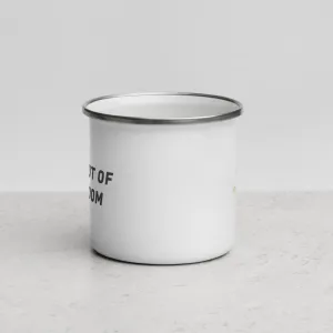 "GET OUT OF THE ROOM." Enamel Mug