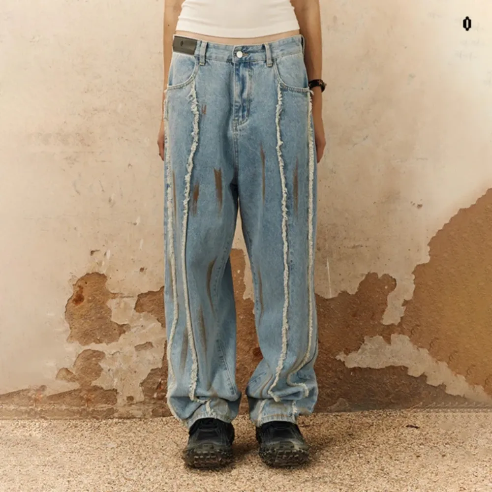 "Punk Raw Edge Distressed" Jeans