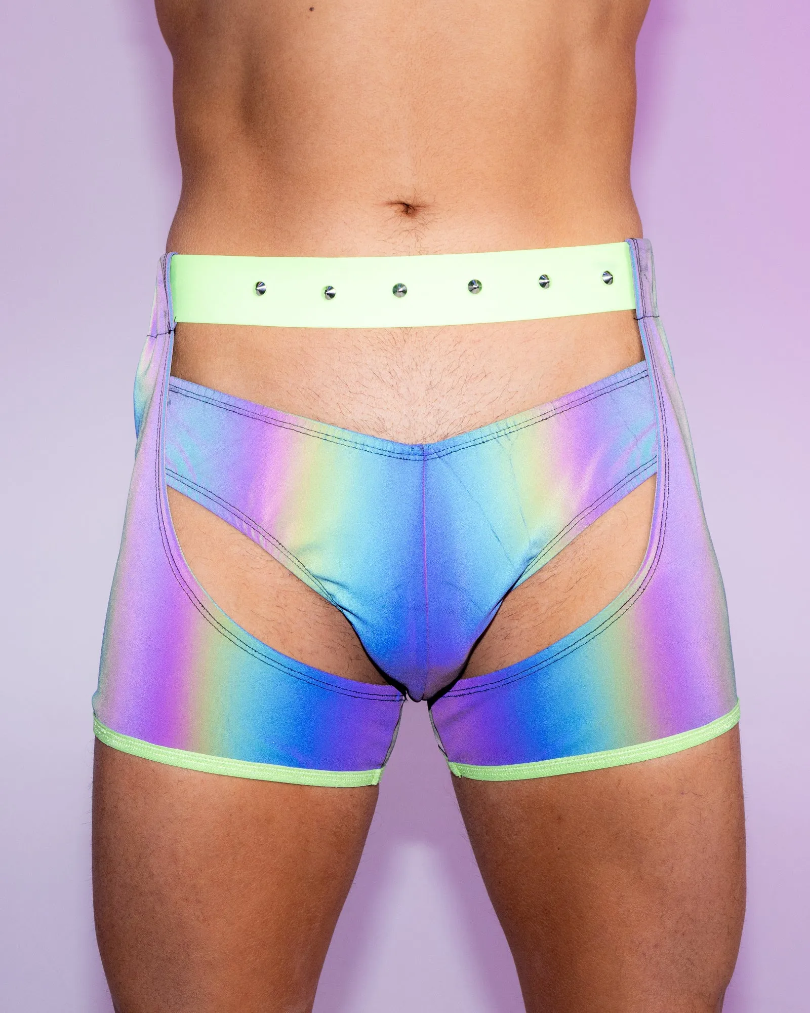 Reflective Lime Chaps