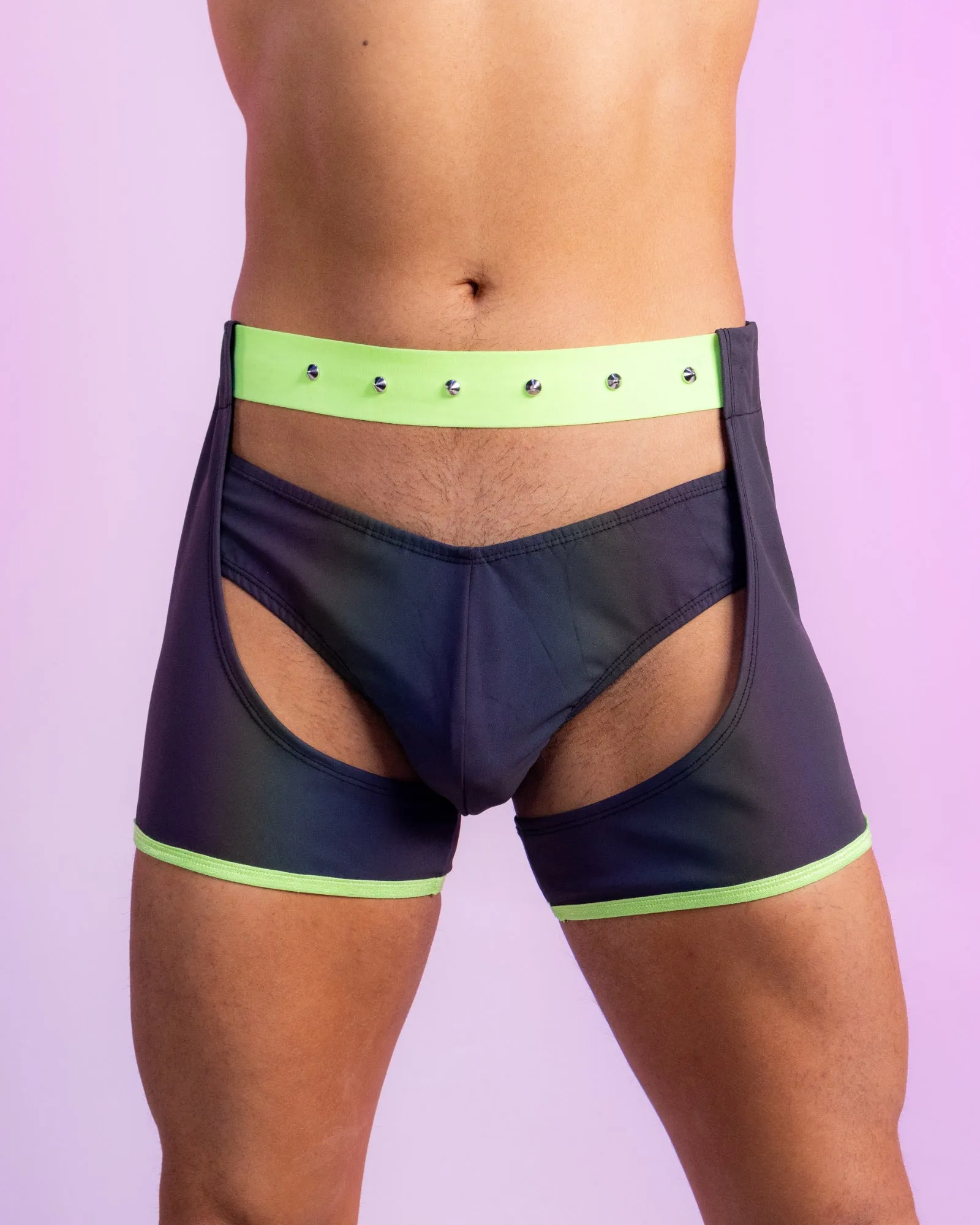 Reflective Lime Chaps