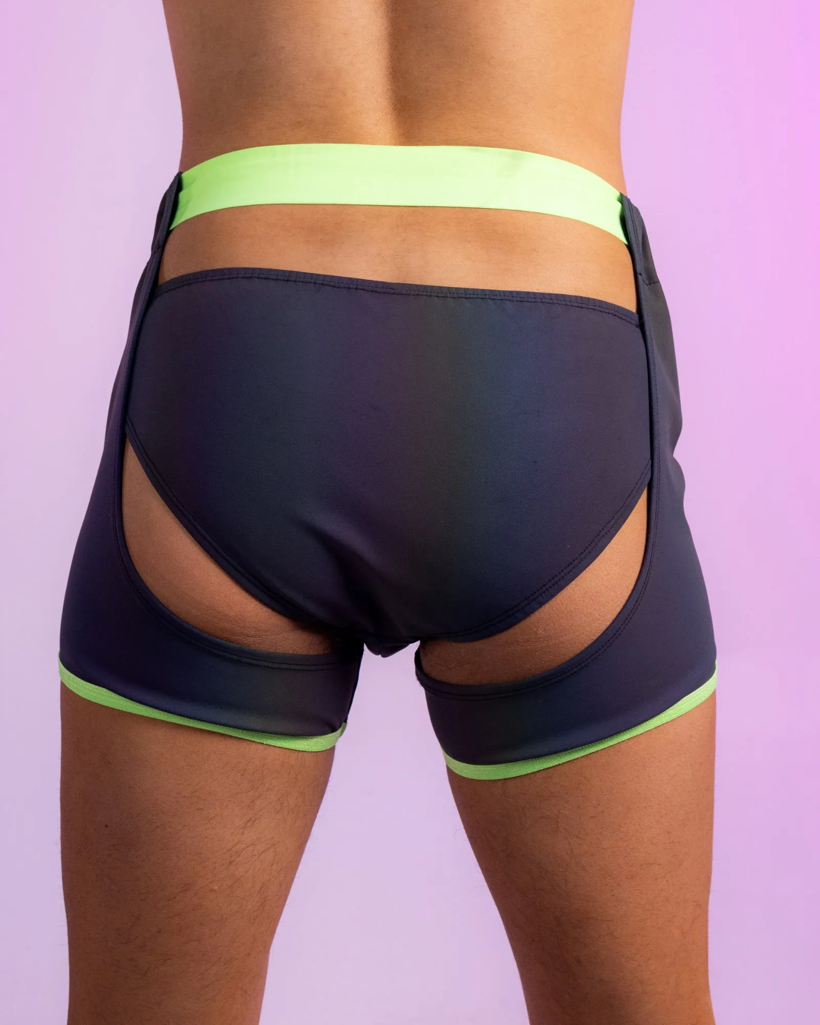 Reflective Lime Chaps