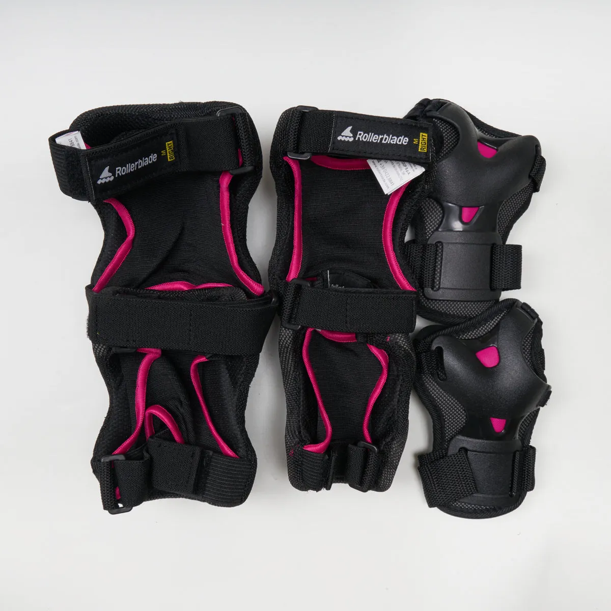 Rollerblade Skate Gear Pad Set - Black/Raspberry