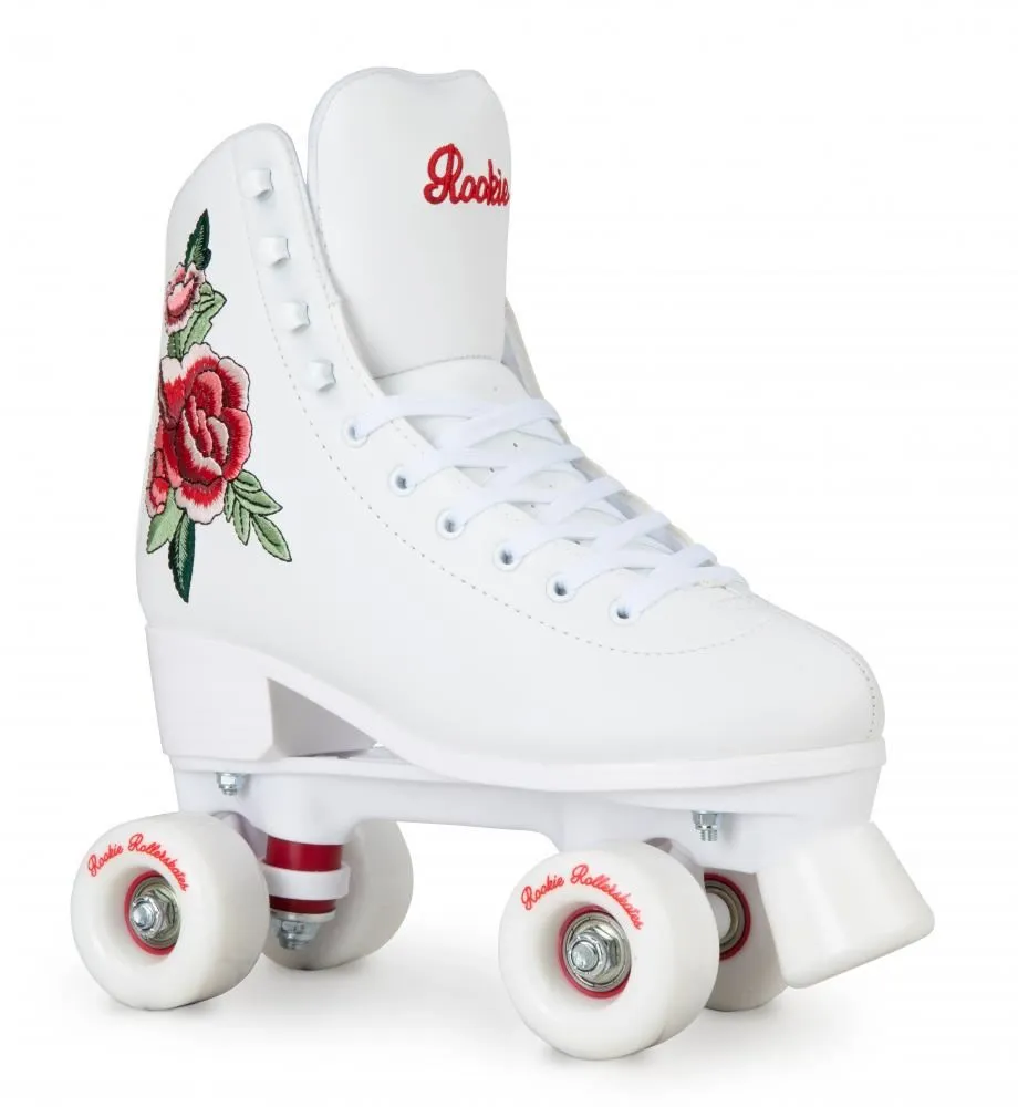 Rookie Quad Skate Rollerskates Rosa - White