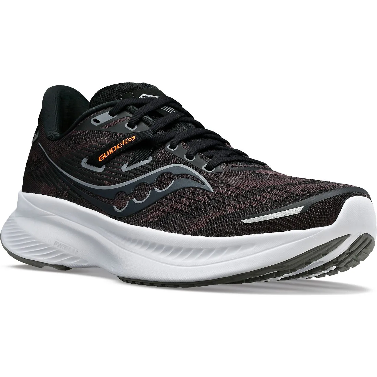 Saucony Guide 16 Wide (Mens) - Black/White