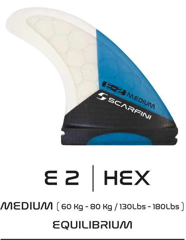 Scarfini FX E2 Medium Equilibrium Futures Thruster or Five Surfboard Fin