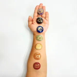 SEVEN CHAKRA STONE SET MEDITATION STONES HEALING STONES REIKI YOGA ACCESSORY