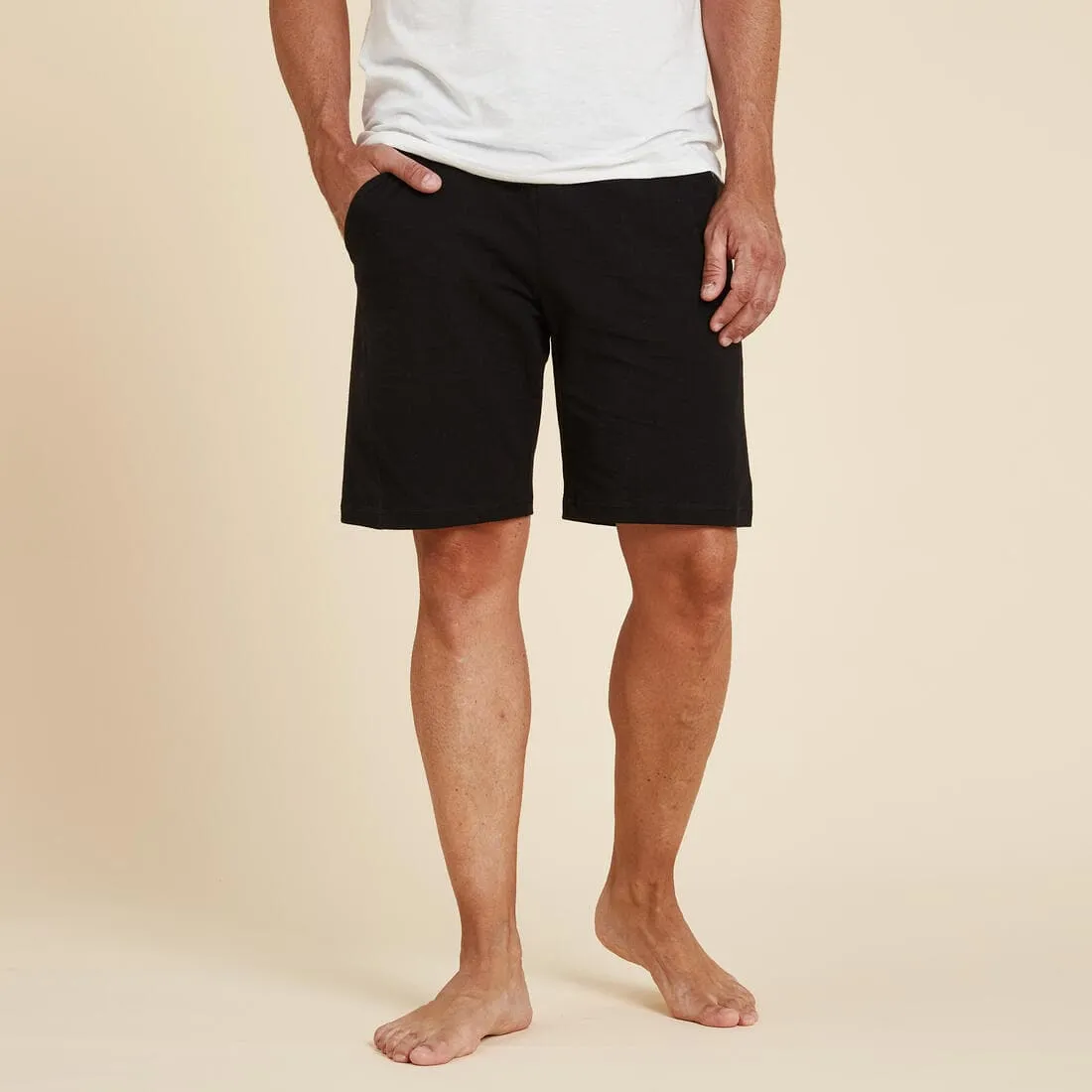 SHORT YOGA COTON HOMME GRIS