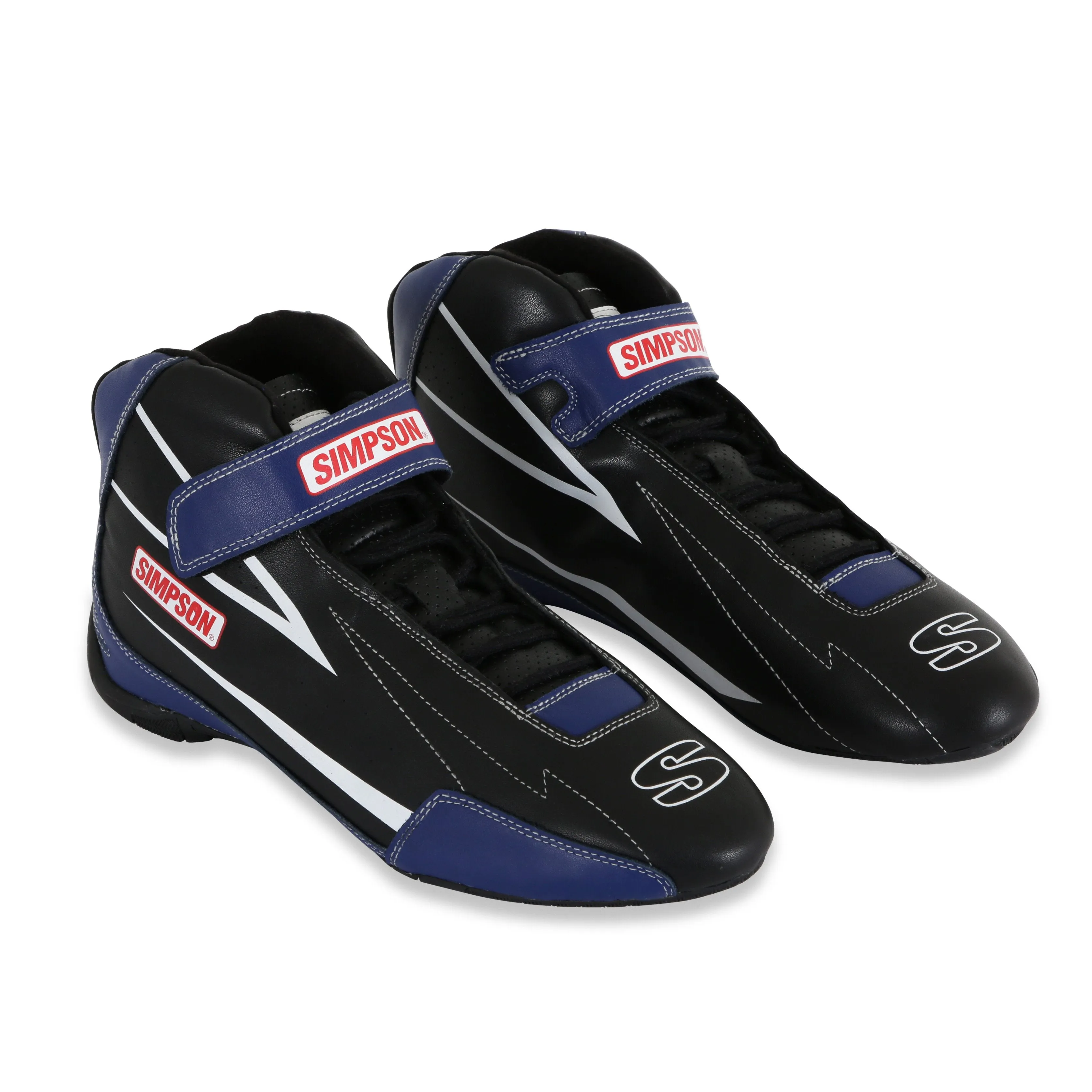 Simpson Racing Supercoil Shoe Black/Blue - 12Size 12 Black/Blue