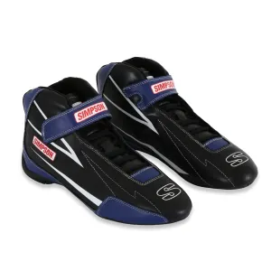 Simpson Racing Supercoil Shoe Black/Blue - 12Size 12 Black/Blue