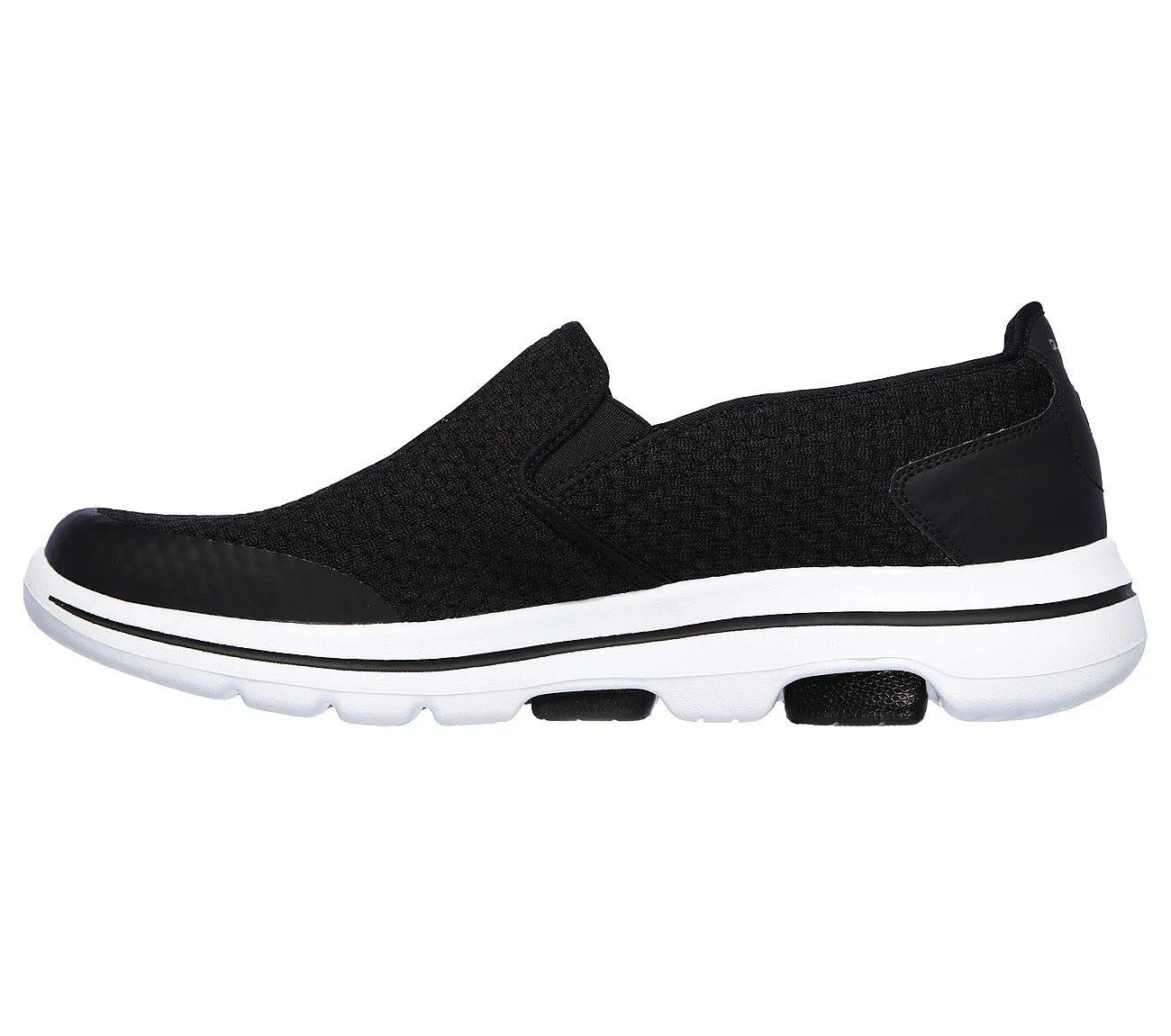 SKECHERS Men's Extra Wide Fit GOwalk 5 Apprize Ultra GO Max Running/Walking Shoes in Black/White