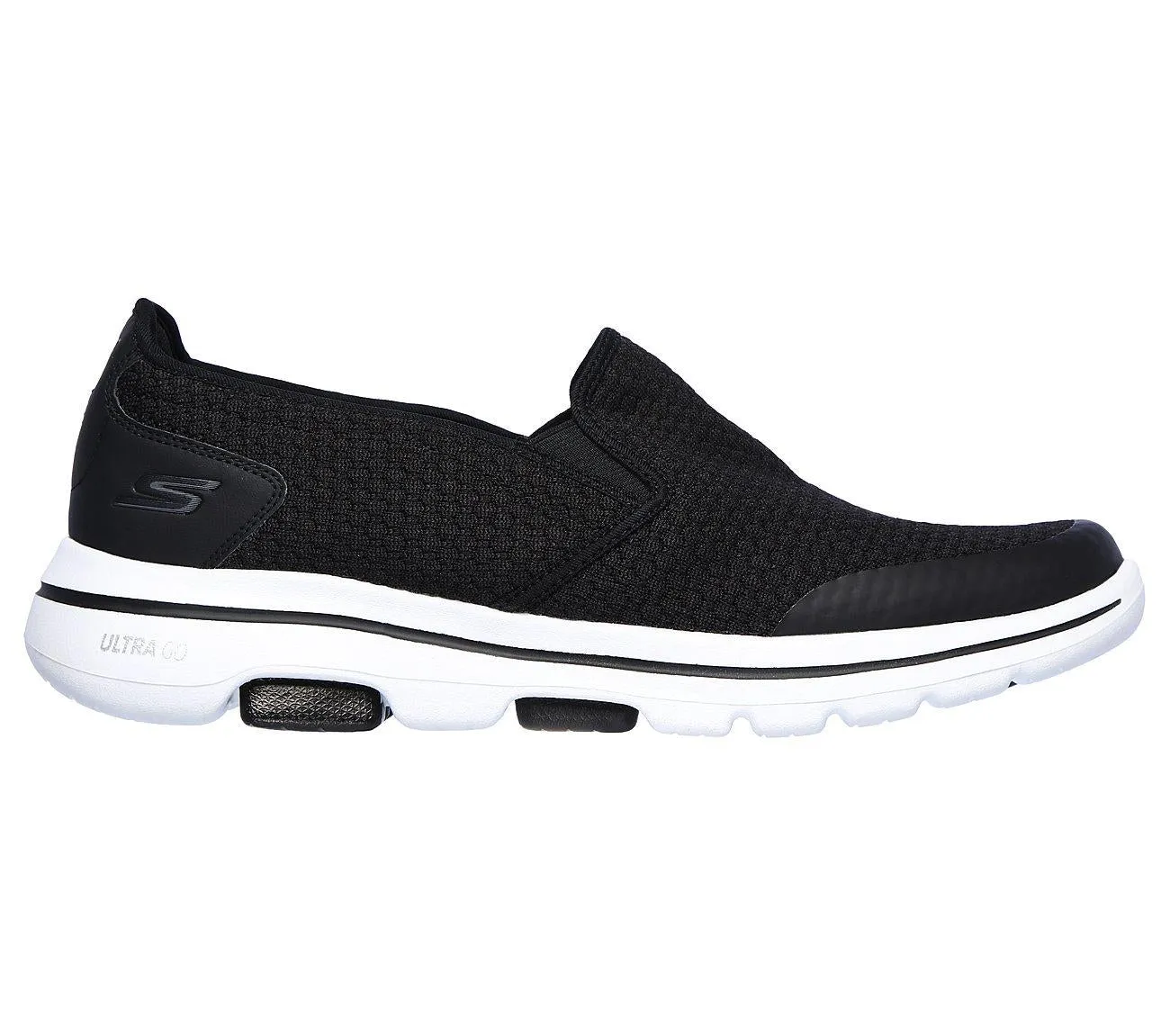 SKECHERS Men's Extra Wide Fit GOwalk 5 Apprize Ultra GO Max Running/Walking Shoes in Black/White