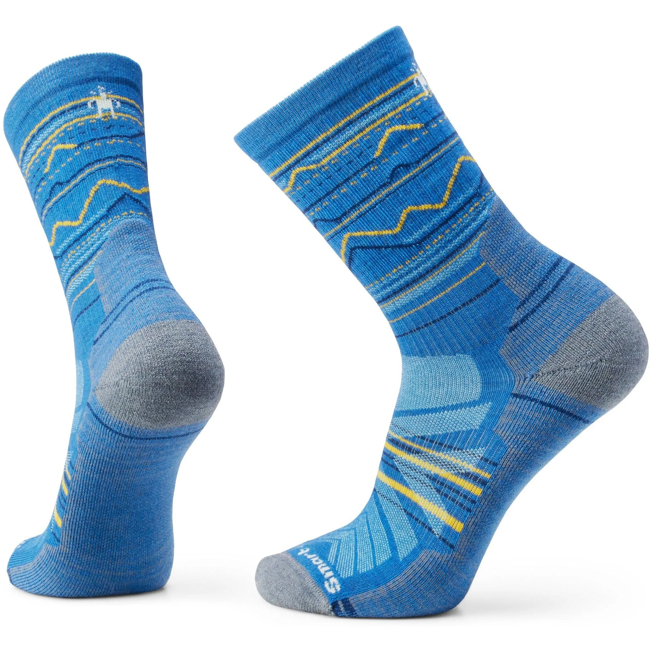 Smartwool Hike Light Cushion Mountain Range Pattern Crew Socks