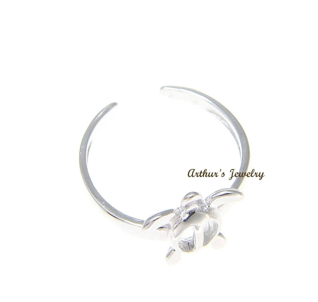 SOLID 925 STERLING SILVER HAWAIIAN HONU TURTLE TOE RING