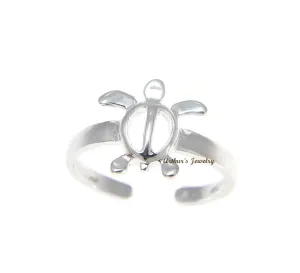 SOLID 925 STERLING SILVER HAWAIIAN HONU TURTLE TOE RING