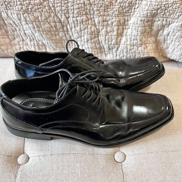 Stacy Adams Sz 13M Black Leather upper,  Square Toe Men Oxford shoes