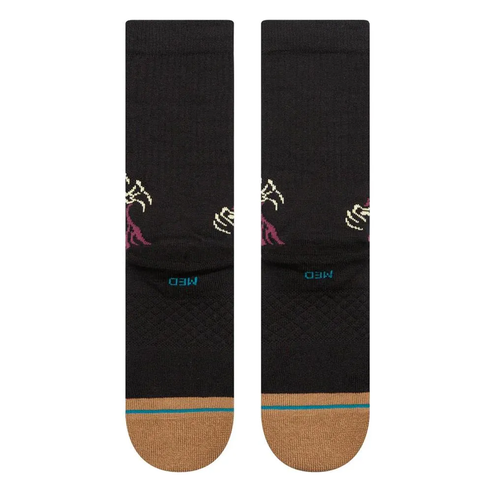 Stance Welcome Skelly Crew Socks - Black - Large