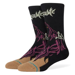 Stance Welcome Skelly Crew Socks - Black - Large