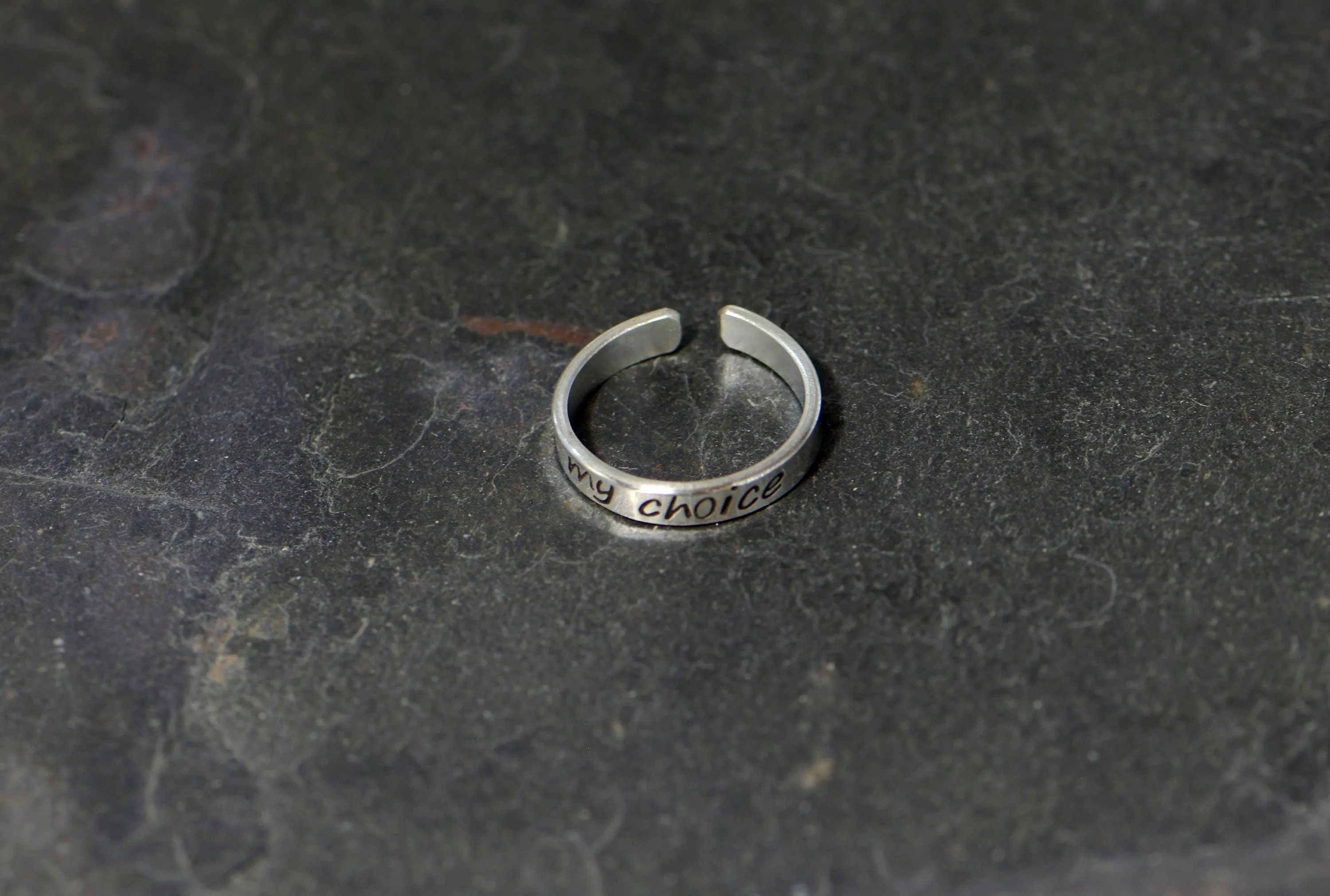 Sterling silver toe ring with my choice
