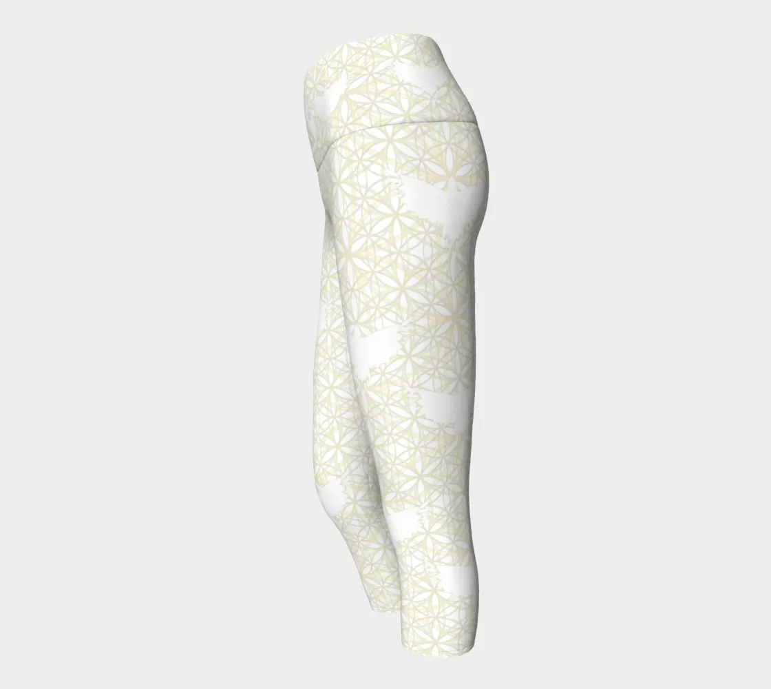 Subtle Fractal Flower of Life with White Birds