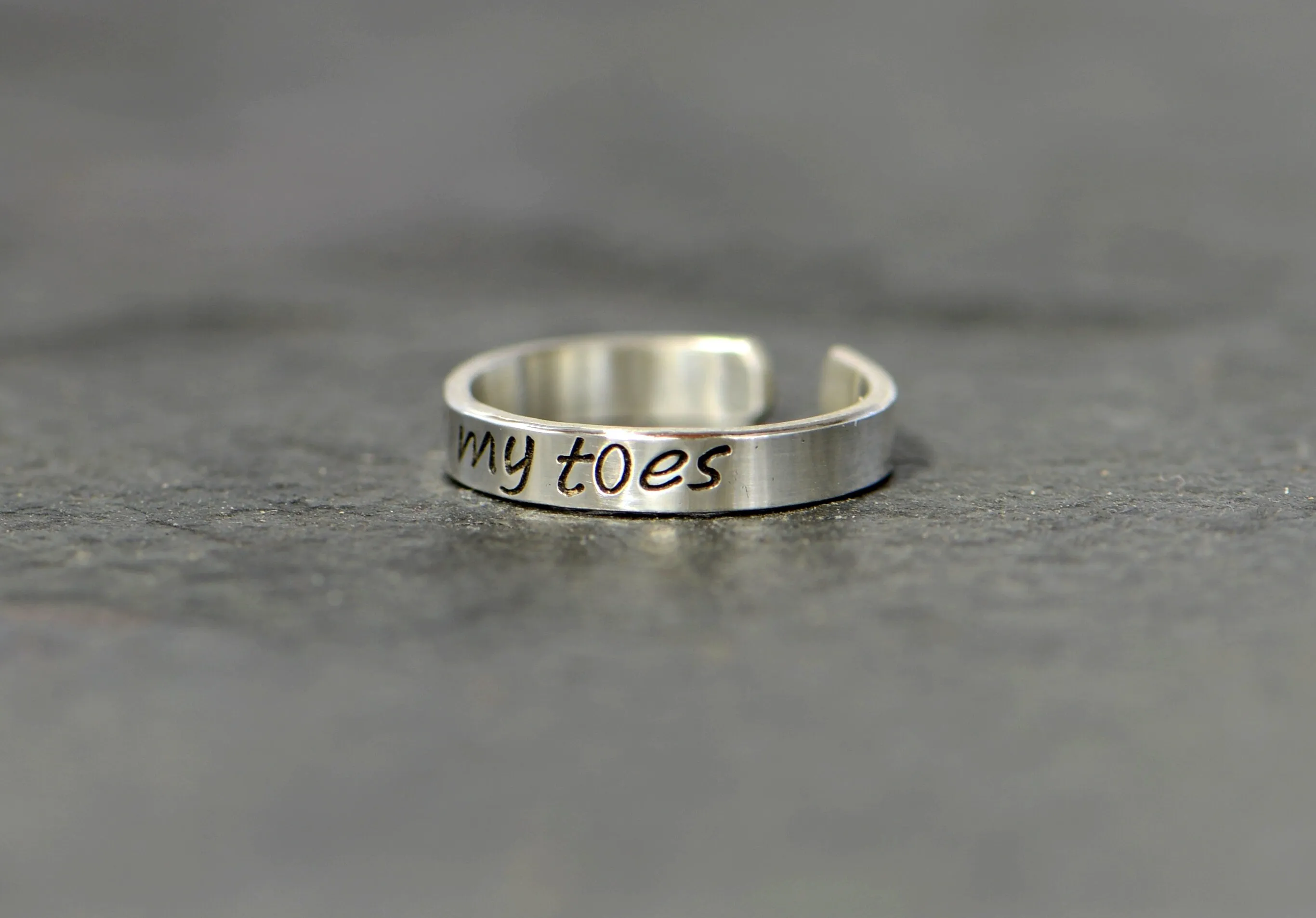 Suck my toes sterling silver toe ring