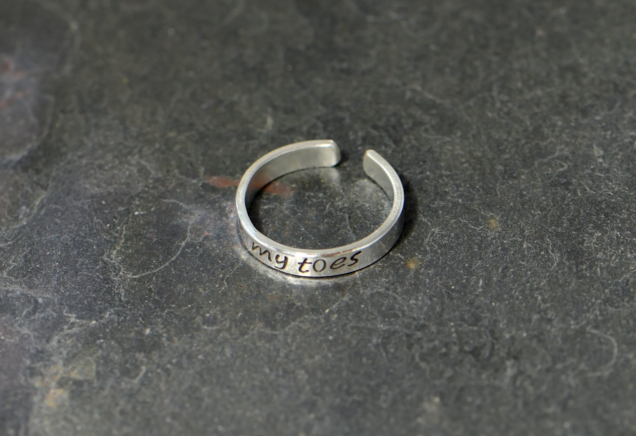 Suck my toes sterling silver toe ring