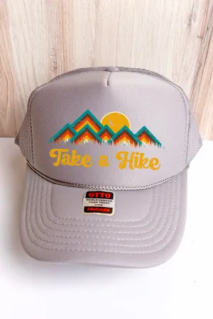 Take A Hike Gray Foam Front Trucker Hat