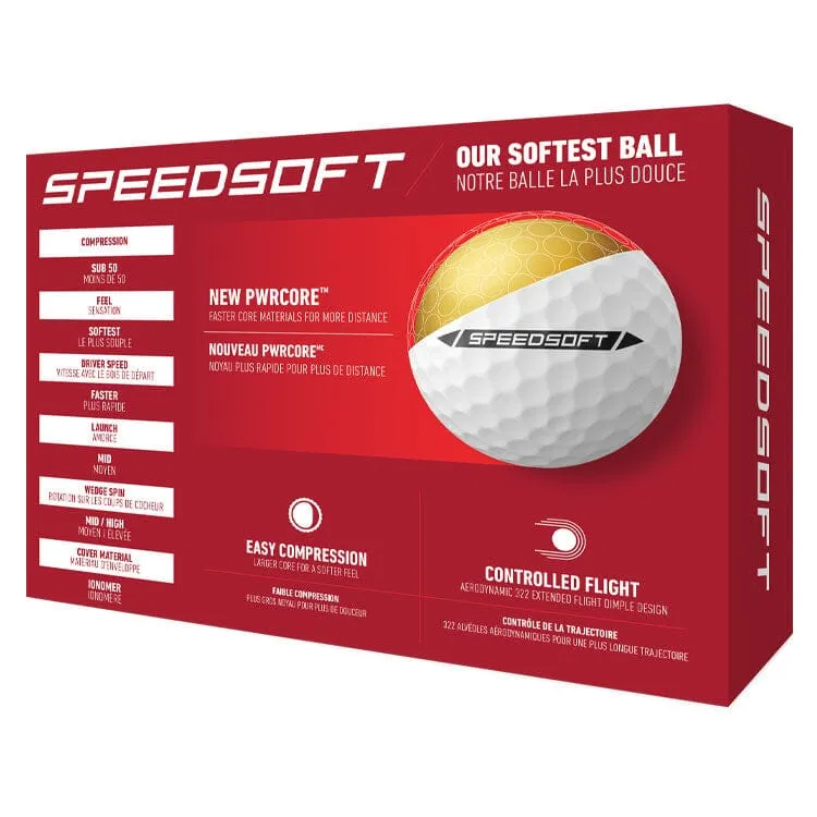 TaylorMade SpeedSoft White Golf Balls 12Pk