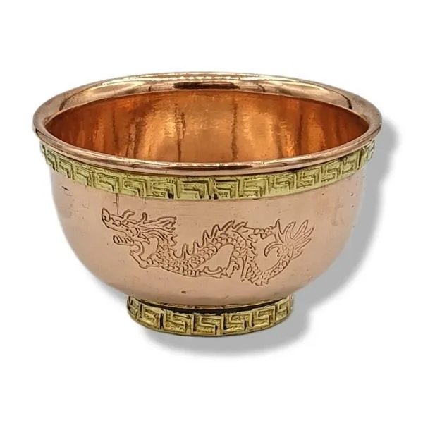 Tibetan Copper Bowl Dragon