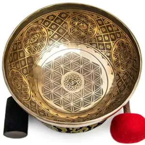 Tibetan Singing Bowl Set - Handmade for Sound Healing, Yoga & 7 Chakra Meditation