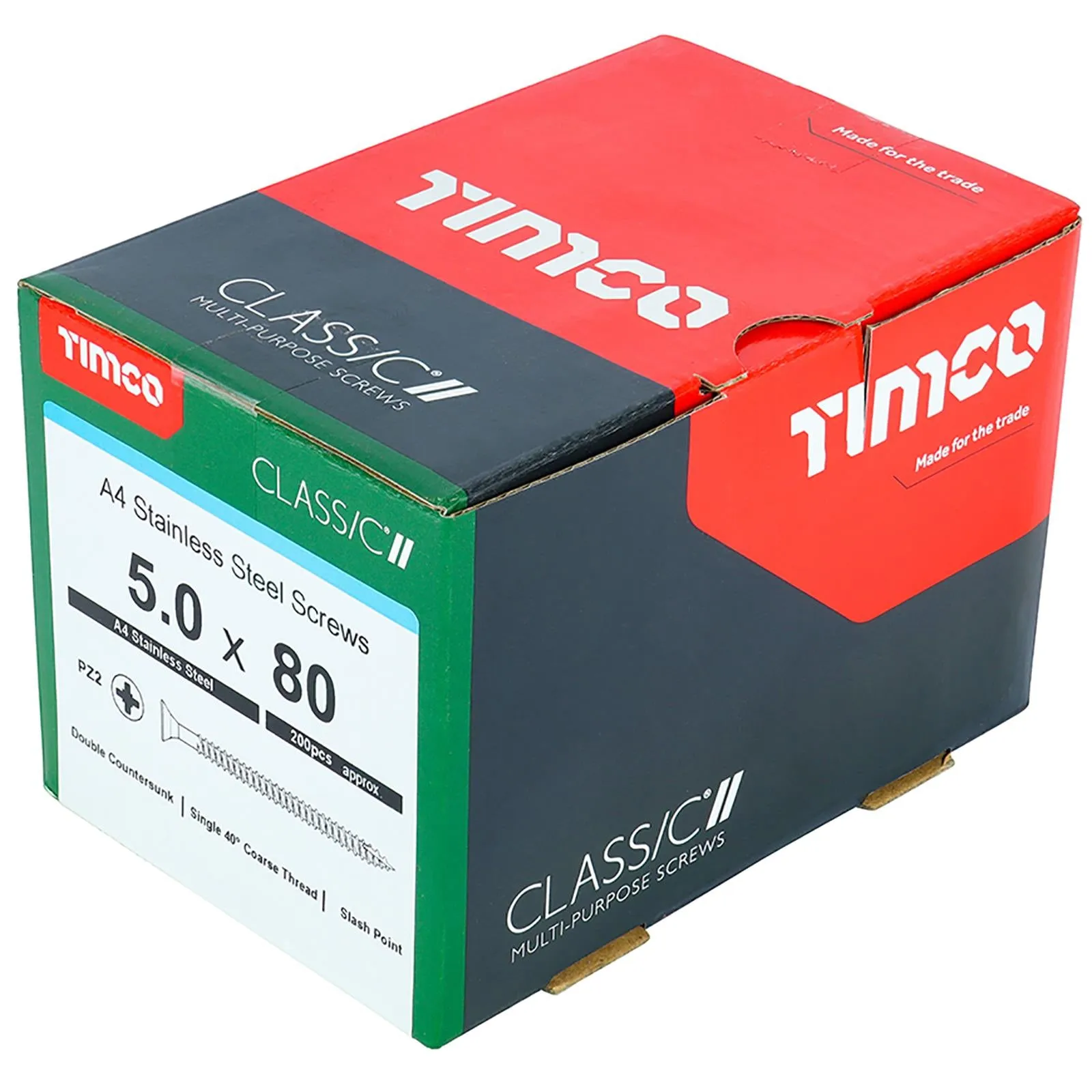TIMCO Classic Wood Screw A4 Stainless Steel Countersunk Multi Purpose