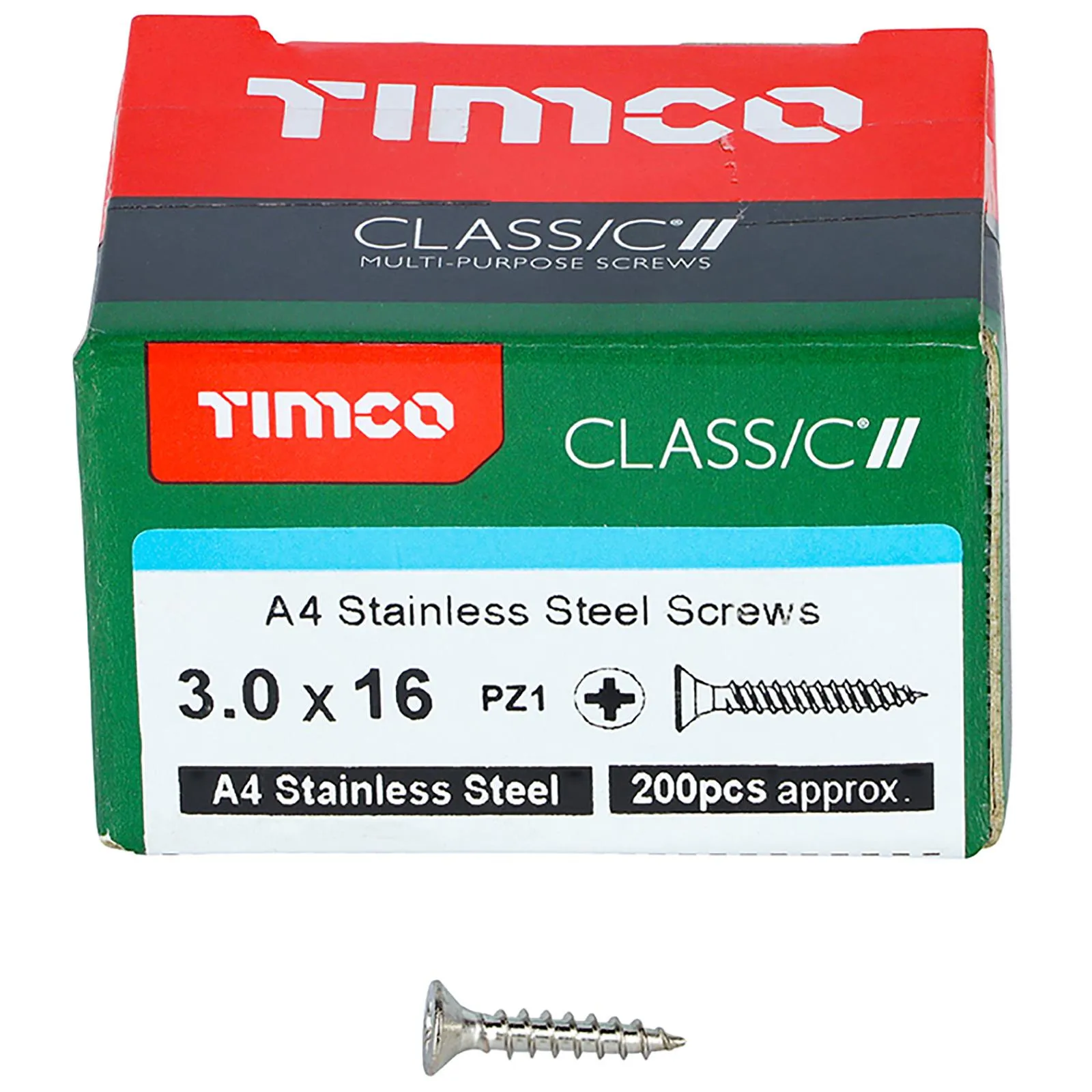TIMCO Classic Wood Screw A4 Stainless Steel Countersunk Multi Purpose