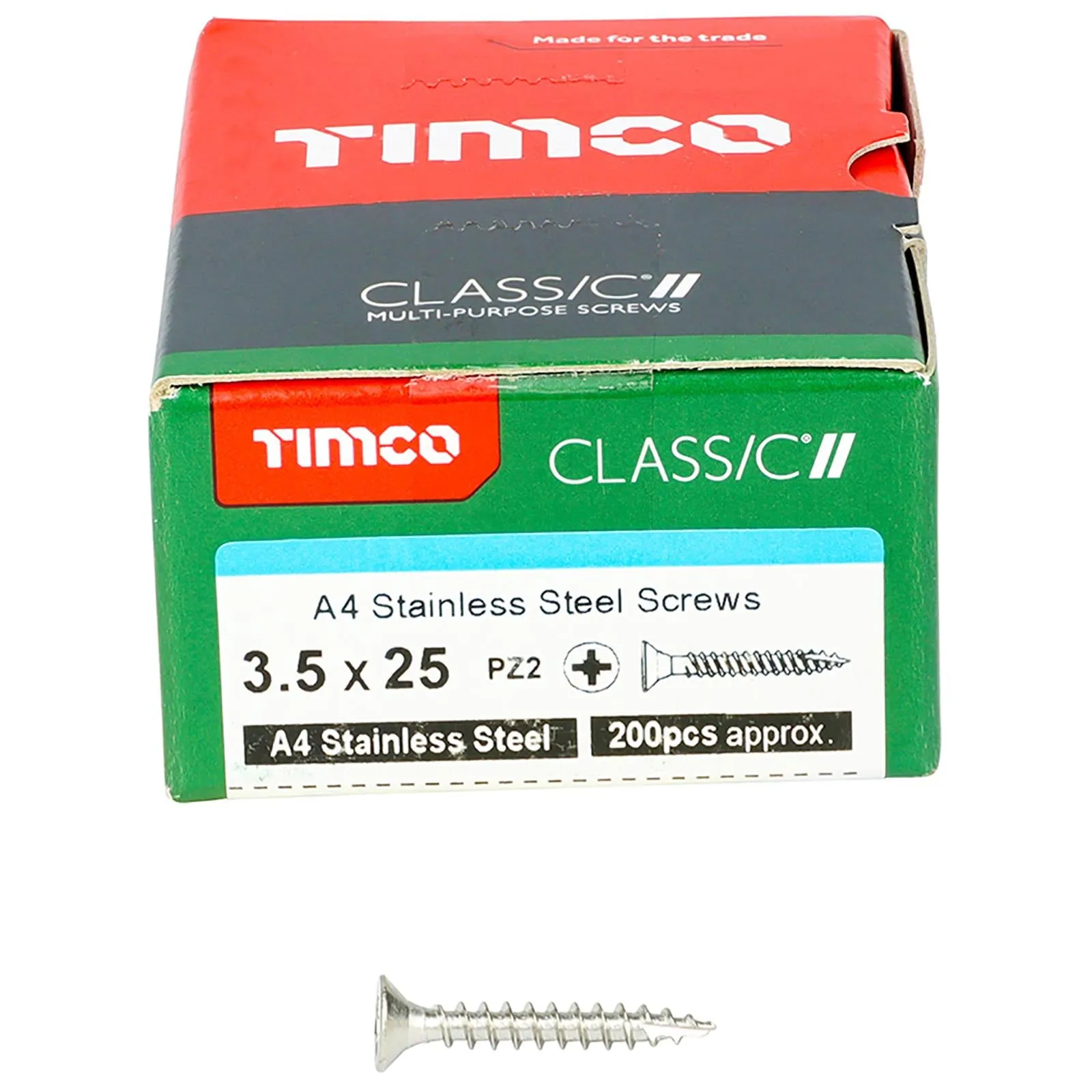 TIMCO Classic Wood Screw A4 Stainless Steel Countersunk Multi Purpose