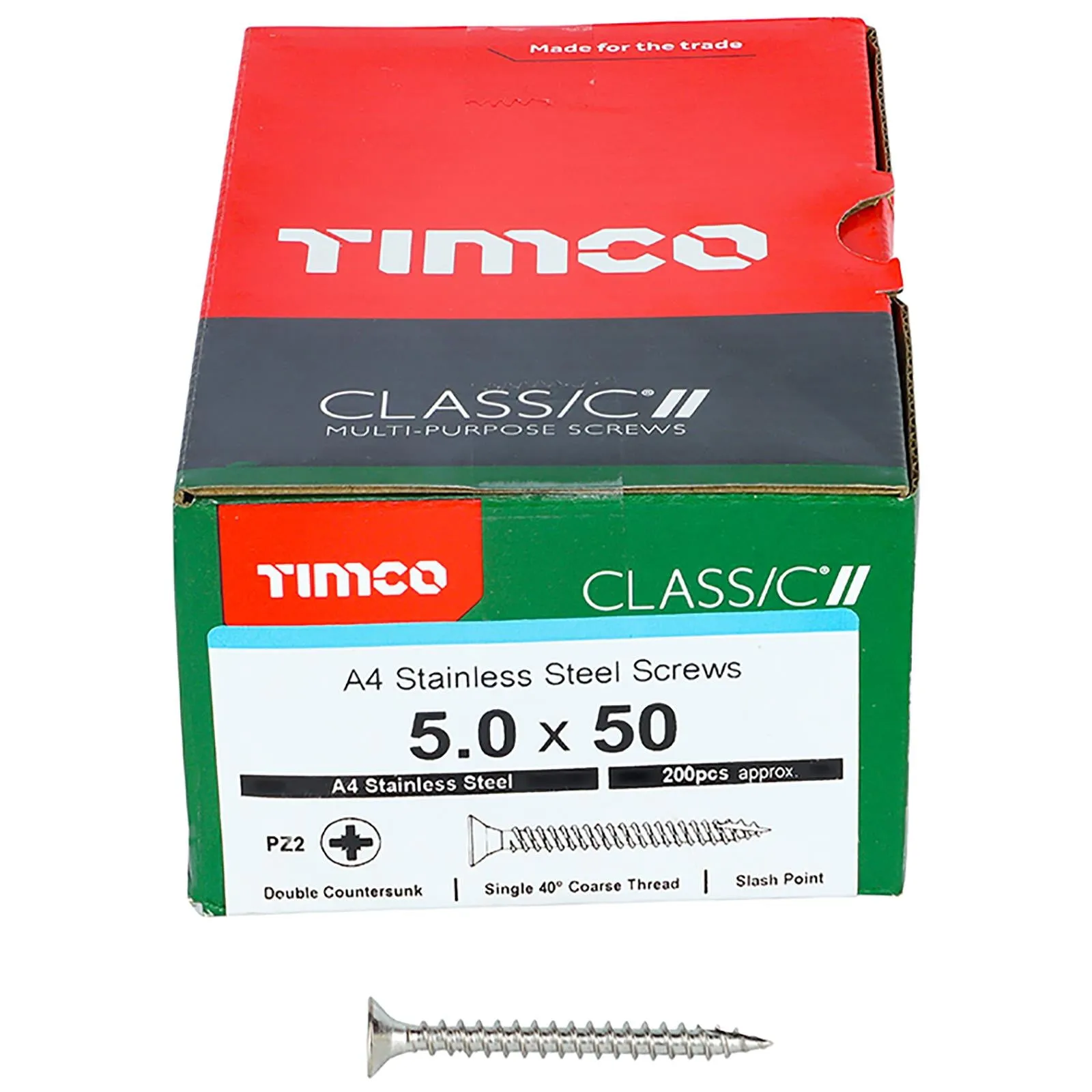TIMCO Classic Wood Screw A4 Stainless Steel Countersunk Multi Purpose