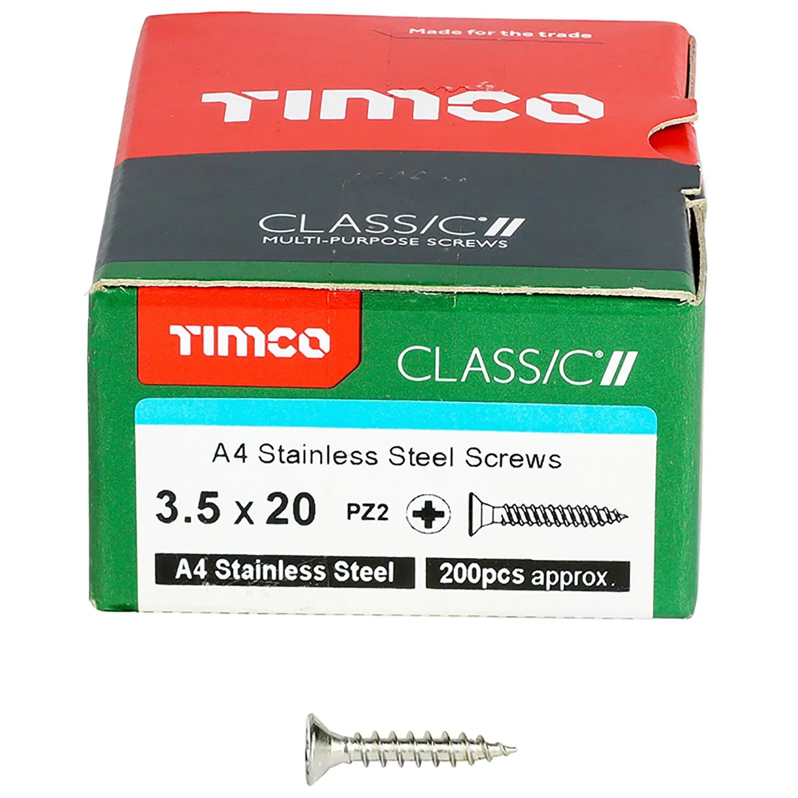 TIMCO Classic Wood Screw A4 Stainless Steel Countersunk Multi Purpose