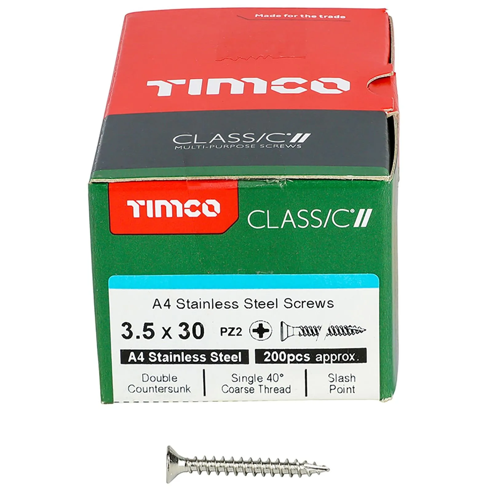 TIMCO Classic Wood Screw A4 Stainless Steel Countersunk Multi Purpose