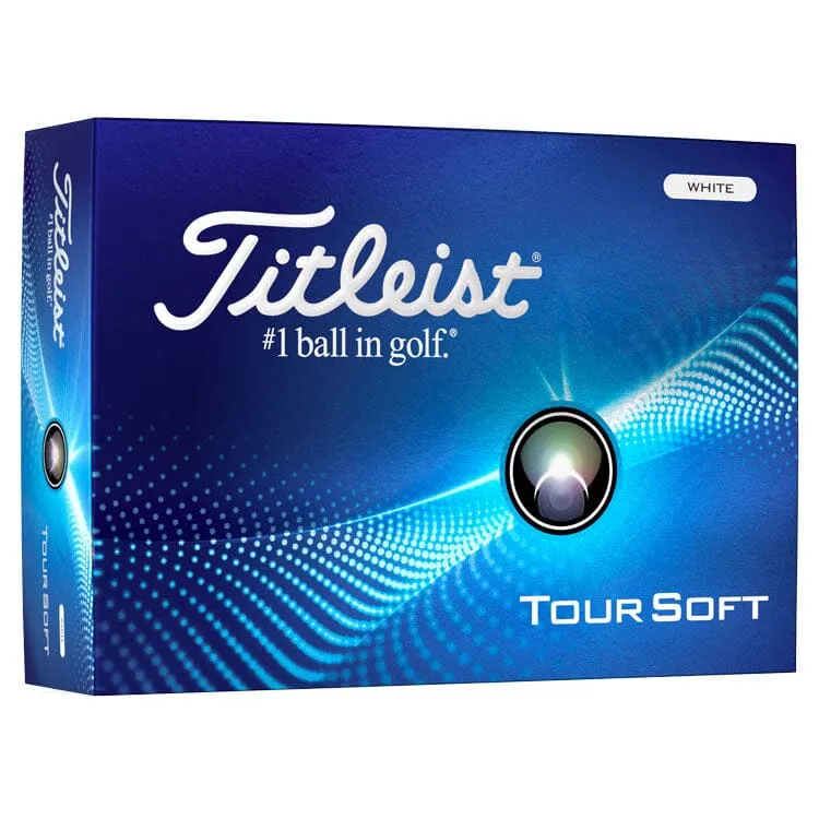 Titleist Tour - Pelotas de golf blancas blandas, 12 unidades