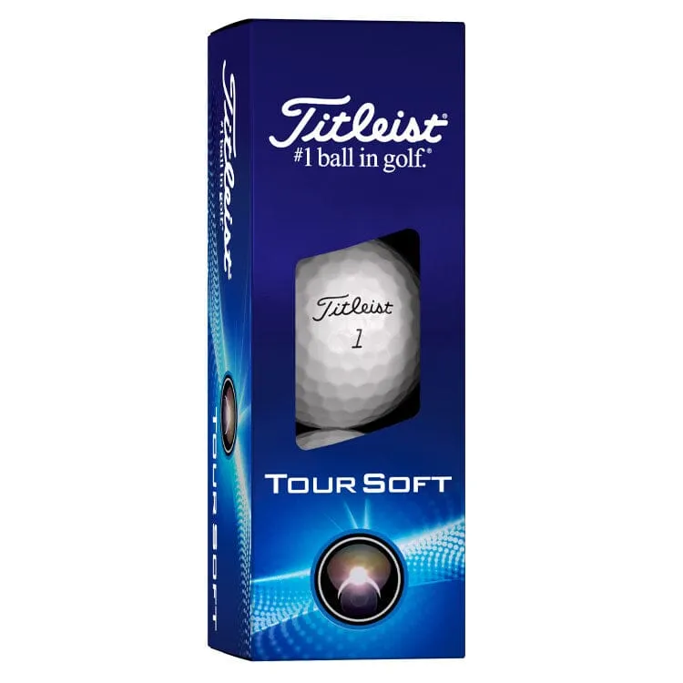 Titleist Tour - Pelotas de golf blancas blandas, 12 unidades