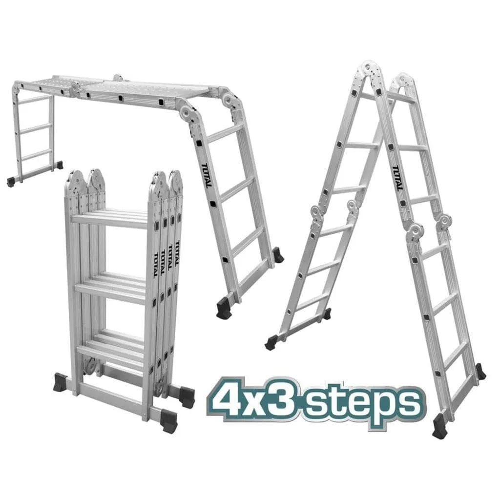 Total Multi-Purpose Aluminum Ladder 4x3 - THLAD04431