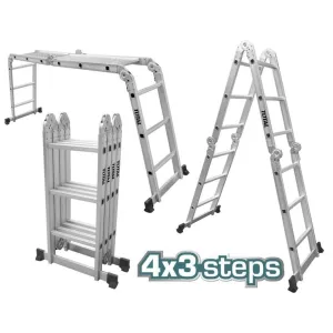 Total Multi-Purpose Aluminum Ladder 4x3 - THLAD04431