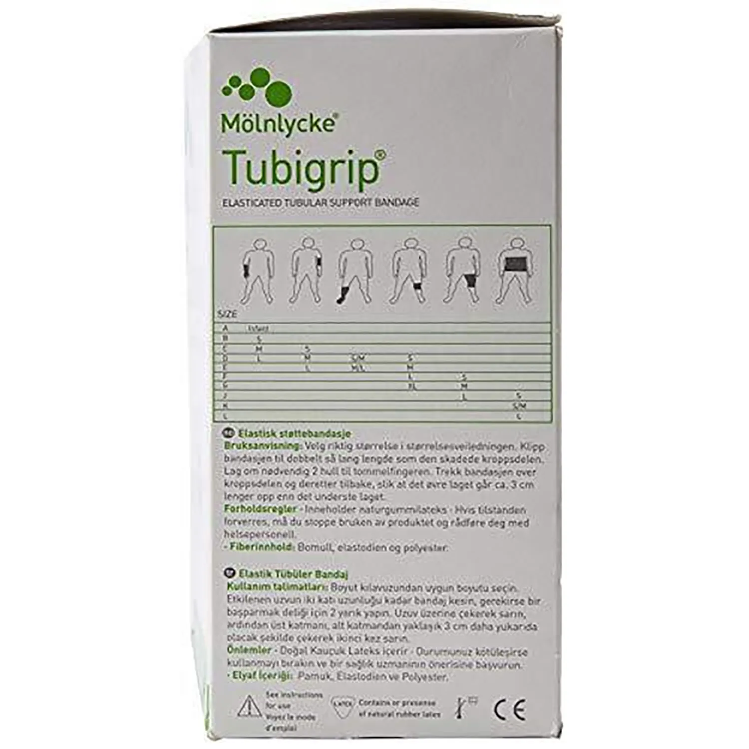 Tubigrip Multi-Purpose Elasticated Tubular Support Bandage | Natural | Size: C | 1m Roll | Pack of 60 Rolls
